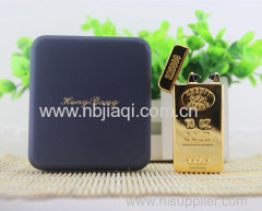 HB - 813 gold bar USB environmental protection electronic pulse arc charging cigarette lighter lighter