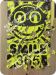 Custom bright yellow smile eggshell graffitti stickers