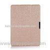 Silk Grain Leather Protective Ipad Cases for apple ipad Air 2 smart cover Gold