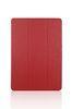Toothpick Pattern Protective Ipad Cases with Transparent Hard PC Back Cover Red