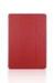 Toothpick Pattern Protective Ipad Cases with Transparent Hard PC Back Cover Red