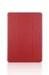Toothpick Pattern Protective Ipad Cases with Transparent Hard PC Back Cover Red