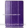 Slim light PURPLE Crazy horse pattern leather ipad cases for iPad 6 Air 2