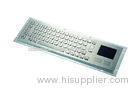 Silver 67 Keys Industrial Metal Keyboard With Touchpad For Self-Service Device