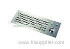 Heavy Duty 65keys IP65 Kiosk ATM Metallic Keyboard With Track Ball