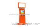 Ticket Vending Kiosk / Dual Screen Free-standing Kiosk With Card Reader For Airport