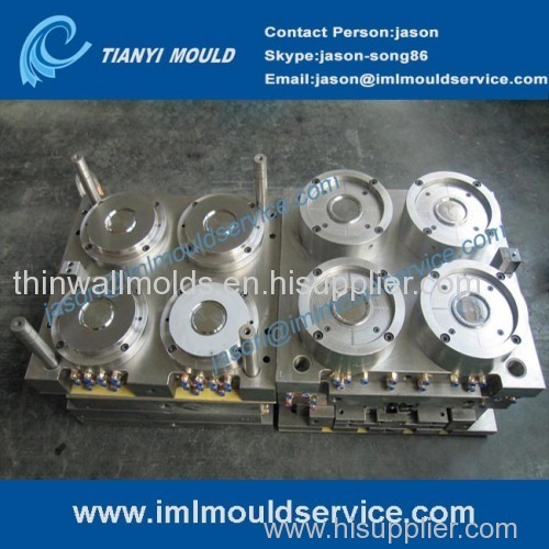 thin-walled injection mould containers and lids / thinwall round plastic boxes with lid mould