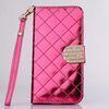 Bling Diamond Wrist Strap Card Leather Mobile Phone Cases Wallet Flip Case Cover