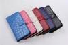 Card Holster and Money Insert Leather Mobile Phone Cases Crocodile Pattern