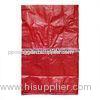 Customized Red PP Woven Bags / 25kg PP Sacks for Packing Plastic Pellets / Food / Chemical