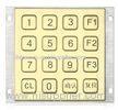 Golden Dustproof Stainless Steel 4 x 4 Keypad / 16 Button Keypad For ATM