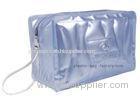 Shiny travel toiletry wash bag , PVC cosmetic bag with embossed logo