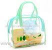 Transparent Bright printing PVC tote bag , clear PVC tote bags 22x16x6cm