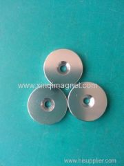 Permanent NdFeB motor magnets NiCuNi coated with countersunk