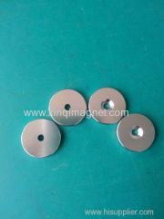 Permanent NdFeB motor magnets NiCuNi coated with countersunk