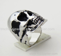 Stainless steel punk style skull rings