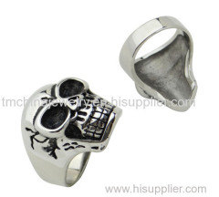 Stainless steel punk style skull rings