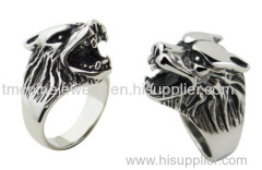 Stainless steel punk style skull rings