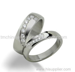 Stainless steel classic style wedding rings lover rings
