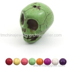 Semi-precious Stone Bead Tainted Magnesite mixed flowers animals skull shape