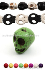 Semi-precious Stone Bead Tainted Magnesite mixed flowers animals skull shape