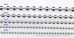 2.0mm - 5.0mm Stainless Steel Ball Chains Necklace with Waist Buckle or Lobster Clasp Men's Lady Fashion Necklace Chains