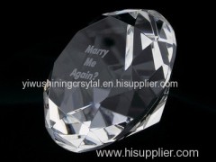 glass crystal diamond paperweight