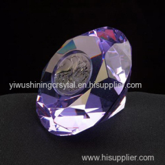 glass crystal diamond paperweight
