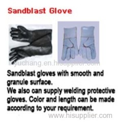 rubber sand blasting glove