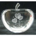 crystal glass apple paperweight