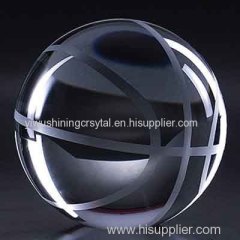 crystal glass ball paperweight