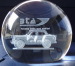 crystal glass ball paperweight