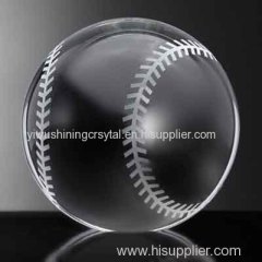 crystal glass ball paperweight