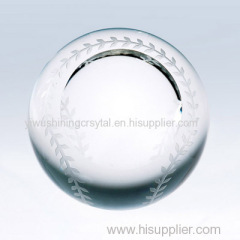 crystal glass ball paperweight