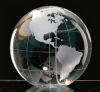 crystal glass globe paperweight