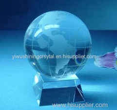 crystal glass globe paperweight