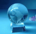 crystal glass globe paperweight