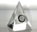 crystal glass pyramid paperweight