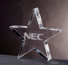 crystal glass star paperweight