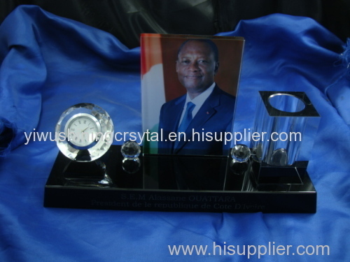 crystal glass office stationery for business gifts