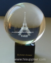 3d laser engraving crystal glass ball