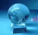 crystal glass globe earth model