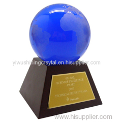 crystal glass globe earth model