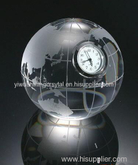 crystal glass globe earth model
