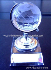 crystal glass globe earth model