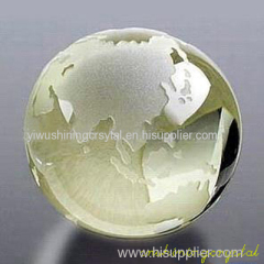 crystal glass globe earth model