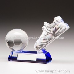 crystal glass football soccer ball