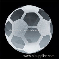 crystal glass football soccer ball
