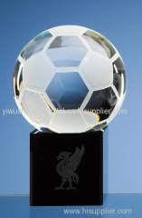 crystal glass football soccer ball