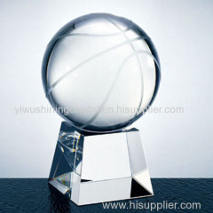 crystal glass basketball for souvenirs gifts